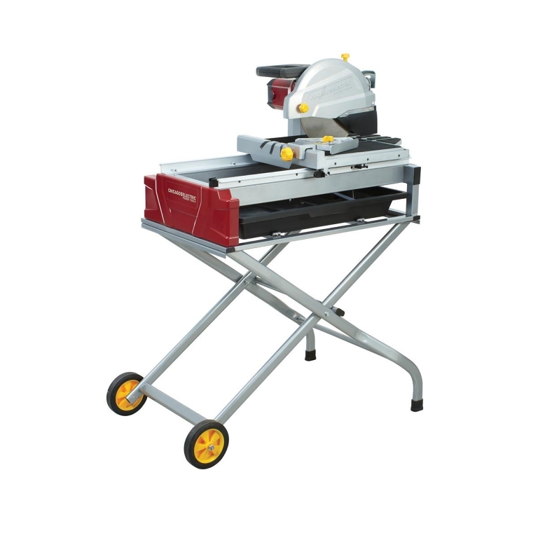 The Southeast Seattle Tool Library Wet Tile Saw, 10 Inch with Stand