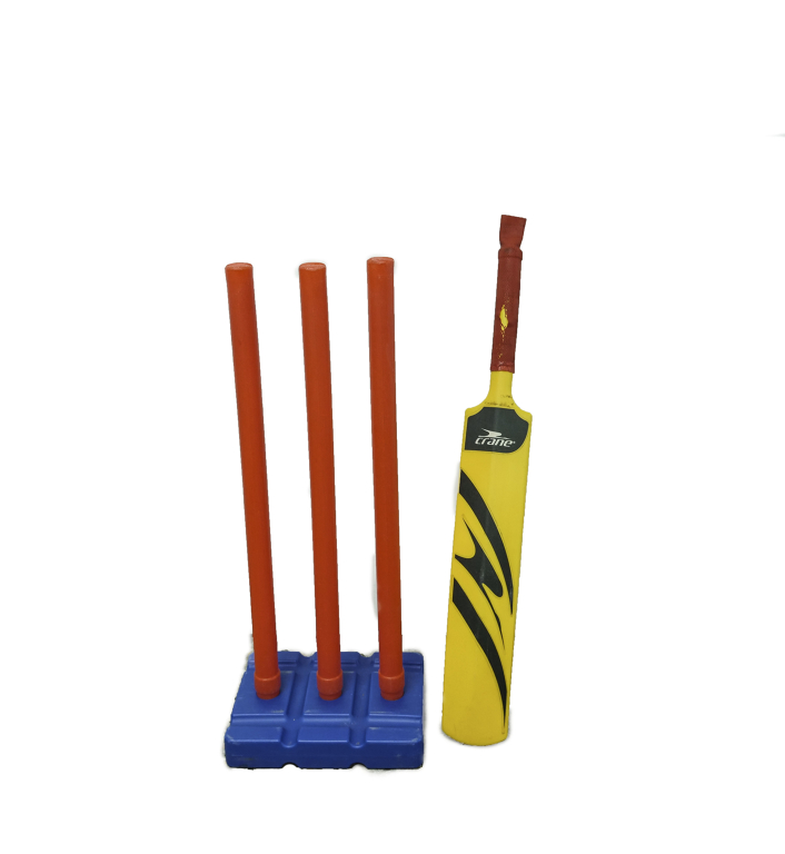 Brisbane Tool Library Cricket Bat and Stumps Plastic (486)