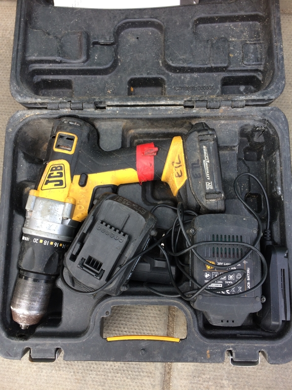 The Edinburgh Tool Library JCB 20v Cordless Drill (ETL0387)