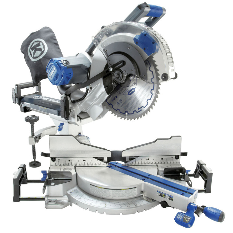 Asheville Tool Library Kobalt rolling compound miter saw with stand (474)