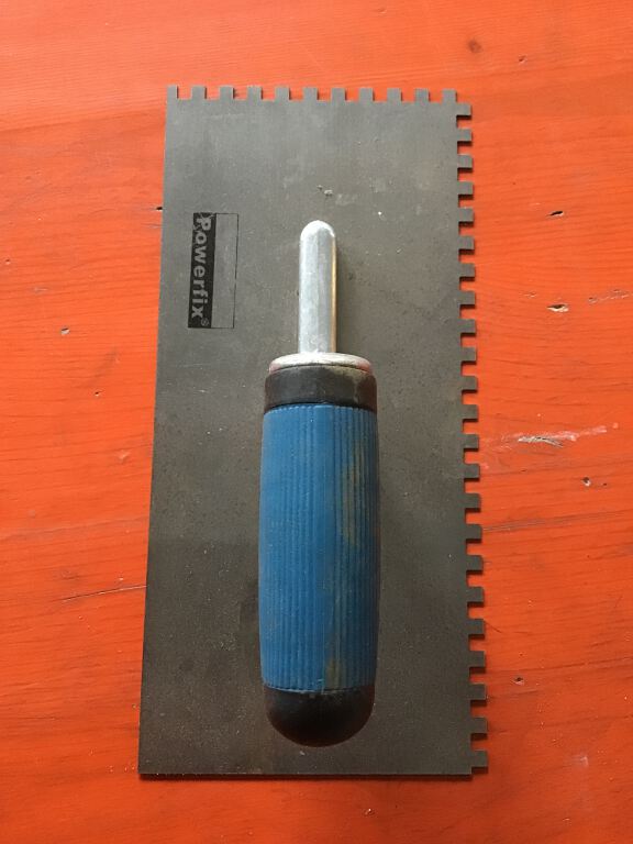 Notched Trowel with soft grip handle